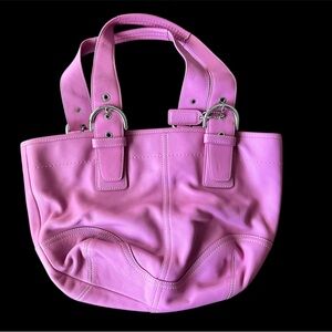 Coach Pink Leather Tote